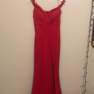Red dress gown